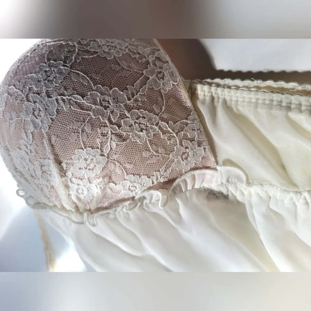 Elegant Cream Lace Chemise